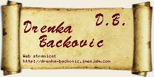 Drenka Backović vizit kartica